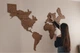 Деревянная Модульная Карта На Стену Панно PuzzleOk Карта Мира Коричневого Цвета 110 деталей - изображение 5