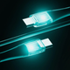 Kabel Qualo USB Type-C – USB Type-C 1.5 m Green/Transparent (5907457783393) - obraz 6