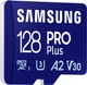 Карта памяти Samsung PRO Plus microSDXC 128GB UHS-I U3 V30 + SD-адаптер (MB-MD128SA/EU) - изображение 2