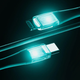 Кабель Qualo USB Type-C – Lightning 1.5 м Green/Transparent (5907457783416) - зображення 6