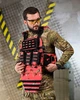 Плитоноска 4 быстрых сброса с напашником и подсумками красная (93117) - изображение 1
