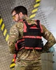 Плитоноска 4 быстрых сброса с напашником и подсумками красная (93117) - изображение 5