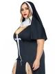 Костюм монашки грешницы Leg Avenue Sultry Sinner Черный 1X-2X ( SX1731 ) - изображение 3