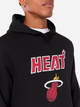 Bluza męska z kapturem kangurka New Era NBA Regular Heat 60505424 L Czarna (0197883645142) - obraz 5