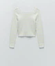 Светр жіночий ZARA Sweater Women's Yellow Mint Cropped Striped Scoop Back S Жовтий (3519\031\423) - зображення 5