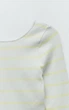 Светр жіночий ZARA Sweater Women's Yellow Mint Cropped Striped Scoop Back S Жовтий (3519\031\423) - зображення 7