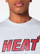 T-shirt męski bawełniany New Era NBA Regular Heat 60505470 XL Jasnoszary (0197883643612) - obraz 5