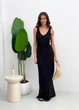 Ажурное летнее платье длинное ART KNIT черное, S-M 037683 - изображение 9