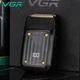 Электрическая бритва VGR V-363 Шейвер двойное лезвие, LED дисплей Аккумуляторная электробритва Черный - изображение 3