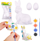 Набір пінопластових фігурок LEAN Toys до Великодня для розфарбовування: заєць + 2 яйця + фарби 21354 (5905991037873) - зображення 2