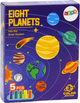 Zestaw plastyczny LEAN Toys Ciastolina do tworzenia 8 planet z foremkami 5 kolorów 17920 (5905991007708) - obraz 1