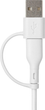 Kabel Qualo Recycling USB Type-C – USB Type-C/USB Type-A 1.5 m White (5907457783461) - obraz 3