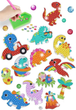 Zestaw do haftu diamentowego LEAN Toys Dinozaury z naklejkami 14966 (5905515354455) - obraz 3