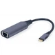 Адаптер Cablexpert USB Type-C - RJ-45 (M/F), 0.15 м, Black (A-USB3C-LAN-01) - изображение 2