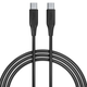 Kabel Allity AUC-02 USB-C - USB-C 1 m 100W Black (5906667550276) - obraz 1