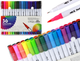 Zestaw pisaków LEAN Toys dwustronnych w organizerze 36 szt 17306 (5905991001621) - obraz 2