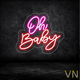 Неонова вивіска "Oh Baby" 60х50 см 600 - изображение 3