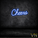 Неонова вивіска "Cheers" 30х15 см - изображение 3