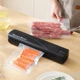 Вакуумный упаковщик с функцией запайки Vacuum Sealer с LCD-дисплеем мощность до -80 кПа набор пакетов черный - изображение 6