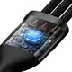 Кабель для ноутбука 100W Baseus Flash Series Two-for-three (2 в 3) Charging Cable 1.2 м Type-C/Lightning/microUSB CASS030101 - зображення 8