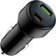 Ładowarka samochodowa Qualo Recycling USB-A USB-C 32W Black (5907457783355) - obraz 2