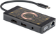 Ładowarka indukcyjna Qualo Transparent z funkcja HUB 15W Grey (5907457779914) - obraz 1