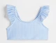 Верхняя часть купальника с воланами для девочки H&M 1044746-003 110-116 см (4-6 years) Голубой - изображение 1