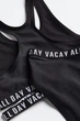 Верхня частина купальника із вирізами по бокам для дівчинки H&M 1127260-001 134-140 см (8-10 years) чорний - зображення 2