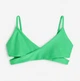 Верхняя часть купальника с вырезами по бокам для девочки H&M 1147387-7 158-164 см (12-14 years) Зеленый - изображение 1