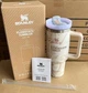 Термос термокружка Stanley Quencher H2.0 Tumbler из нержавеющей стали 1,18 л Cream Marble KT6007808 - изображение 2