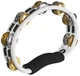 Тамбурін MEINL Hand Held Recording-Combo ABS Tambourine Dual-Alloy Jingles White TMT1M-WH - изображение 1