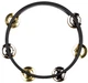 Тамбурін MEINL Compact Wood Tambourine Steel-Solid Brass Jingles Black CTA2M-BK - изображение 3