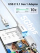 Кабель Ugreen Type-C to USB 3.0 OTG адаптер в нейлоновой оплетке 15 см White (US378) - изображение 4