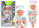 Пупс Lean Toys в одязі з шапочкою White/Grey 35 см (5905991015291) - зображення 2