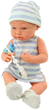 Пупс Lean Toys в одязі з шапочкою White/Blue 42 см (5905991015376) - зображення 4