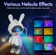 Світильник нічник Астронавт у вигляді кролика-космонавта Проектор Rabbit Star Galaxy Nightlight Projector 10 Вт 23 см з ефектом зоряного неба та пультом - зображення 8