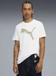Футболка хлопковая длинная мужская Puma Graphics 68803002 M White с принтом (4069157702805) - изображение 1