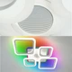 Управляемая МУЗЫКАЛЬНАЯ светодиодная люстра ESLLSE OVAL RGB MUSIC 5S 85 Вт 725x460x80 мм Белая - изображение 3