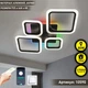 Управляемая МУЗЫКАЛЬНАЯ светодиодная люстра ESLLSE OVAL RGB MUSIC 5S 85 Вт 725x460x80 мм Черная - изображение 2
