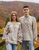 Парні вишиванки Etnovyshyvka "Гуцульські Барви" лляні з чорно-червоним орнаментом XS - изображение 1
