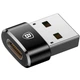 Перехідник Baseus USB Male To Type-C Female Adapter Converter 3A (Чорний) (14058) - зображення 1