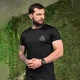 Тактичний комплект Eagle з принтом Руни Футболка + Шорти чорний розмір 2XL - зображення 5
