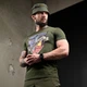 Потоотводная футболка Паливо с принтом на груди олива размер L - изображение 5