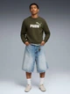 Свитшот на флисе мужской Puma Essentials Graphics 68470970 2XL Dark Olive с принтом (4069157461641) - изображение 3