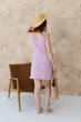 Ажурное летнее платье короткое ART KNIT сиреневое, S-M 040335 - изображение 2