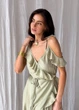 Платье с воланами ART KNIT Оливковое, L 040654 - изображение 10