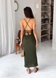 Пляжное платье Кружево ART KNIT оливковое, L-XL 040550 - изображение 2