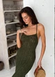 Пляжное платье Кружево ART KNIT оливковое, L-XL 040550 - изображение 6