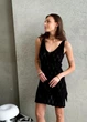 Ажурное летнее платье короткое ART KNIT черное, M-L 037694 - изображение 8