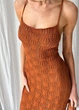 Пляжное платье Кружево ART KNIT янтарное, S-M 040551 - изображение 3